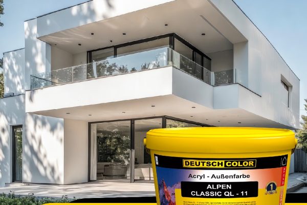Alpen Classic QL – 11 nga Deutsch Color është një bojë akrilike premium, ideale për fasadat që kërkojnë rezistencë të lartë