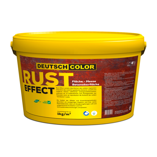 Rust Effect can be used on pre-mixed mortars, pre-mixed plastering,